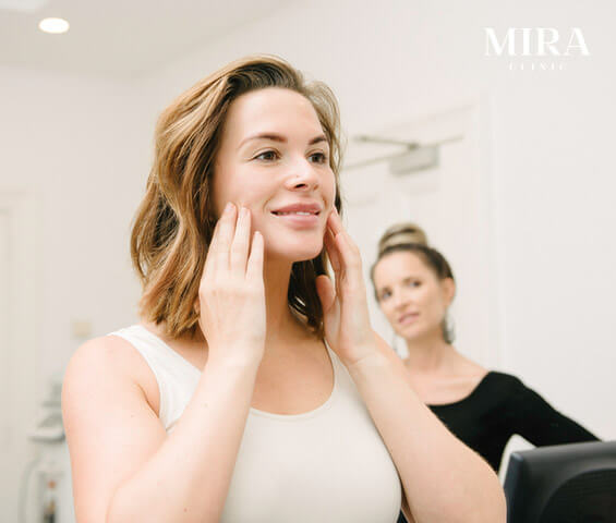 Happy patient after dermal fillers